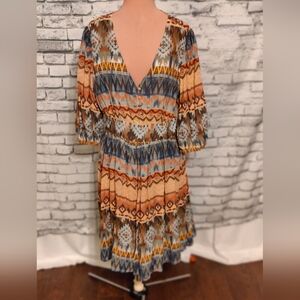 NWT Shyanne Western tribal print desert colors Cowgirl Equestrian Country LG